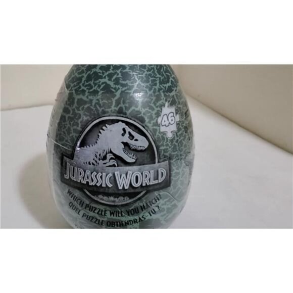 Jurassic World 46 Piece Mystery Dinosaur Puzzle in Egg Packaging Green - Picture 2 of 8